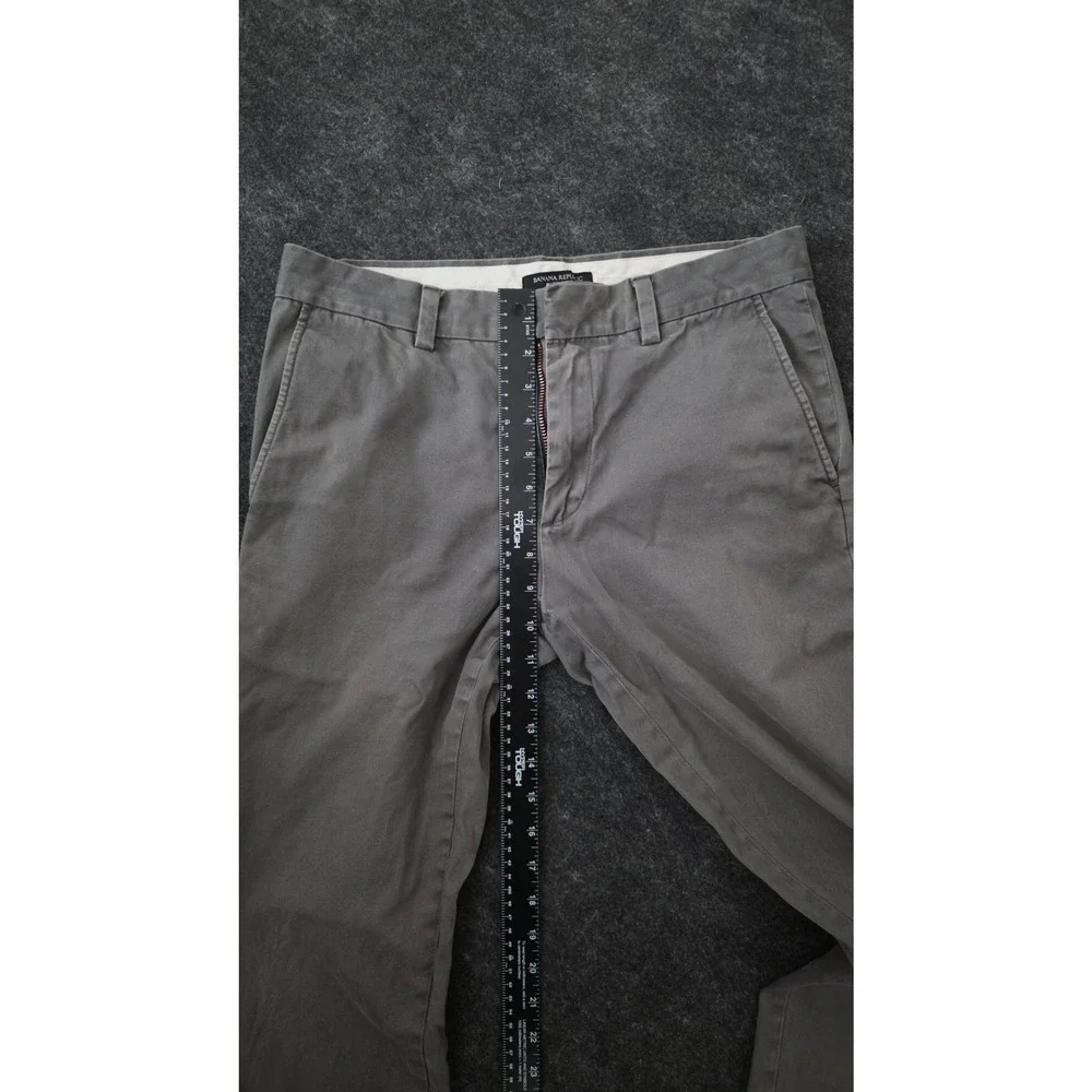 Banana Republic Fulton Skinny Chino Pants Mens Gray Cotton Blend 30x32